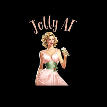 Jolly AF - Retro Themed T-Shirt-Black-S-Custom One Express