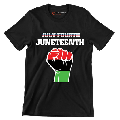 July fourth juneteenth - Martin Luther King T-Shirt-Black-S-Custom One Express