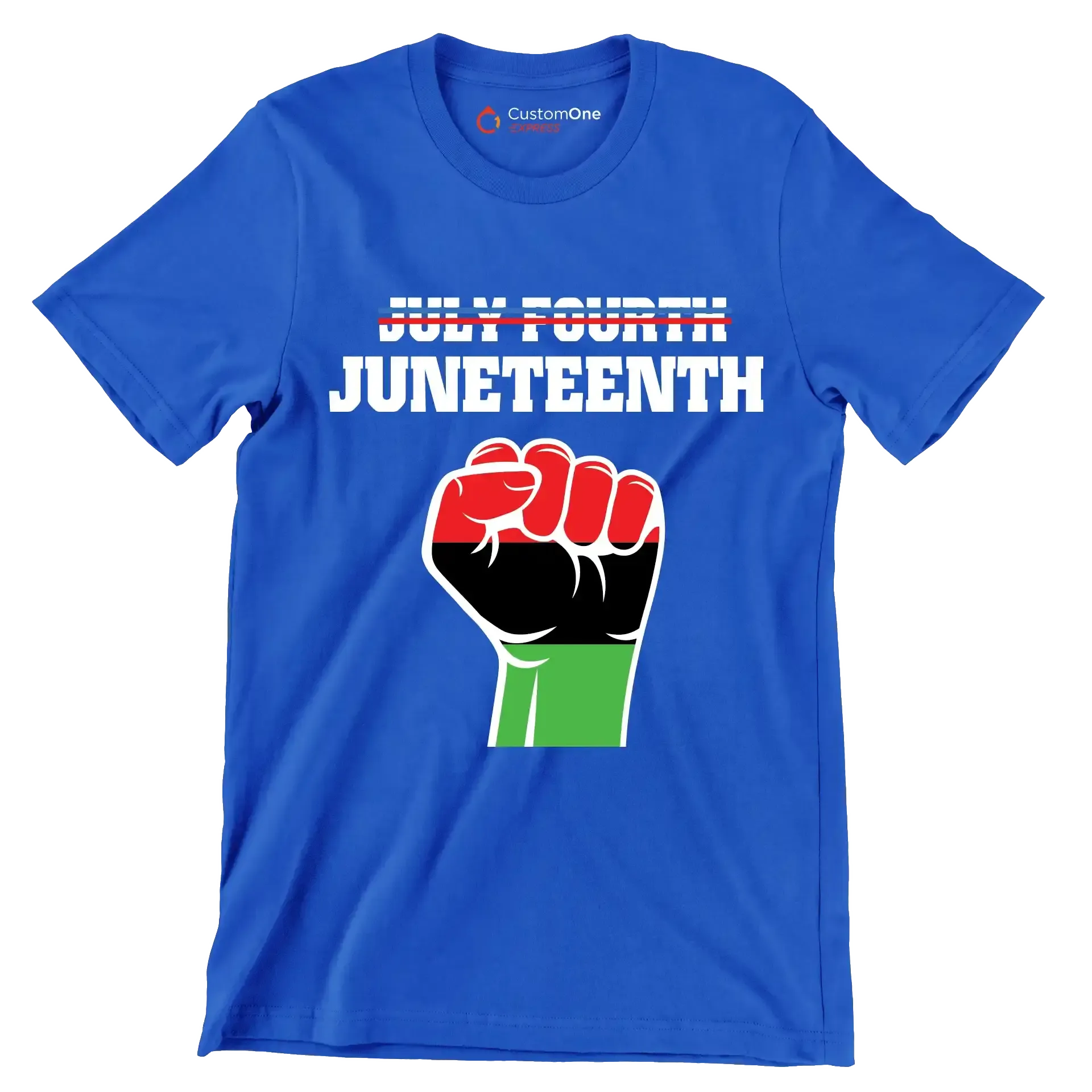July fourth juneteenth - Martin Luther King T-Shirt-Blue-S-Custom One Express