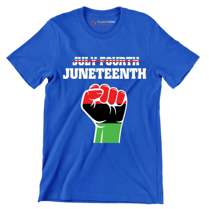 July fourth juneteenth - Martin Luther King T-Shirt-Blue-S-Custom One Express