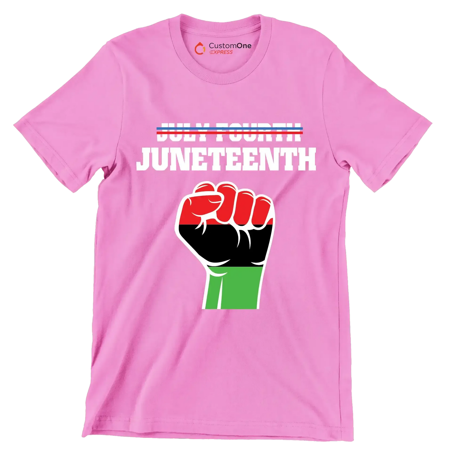 July fourth juneteenth - Martin Luther King T-Shirt-Pink-S-Custom One Express