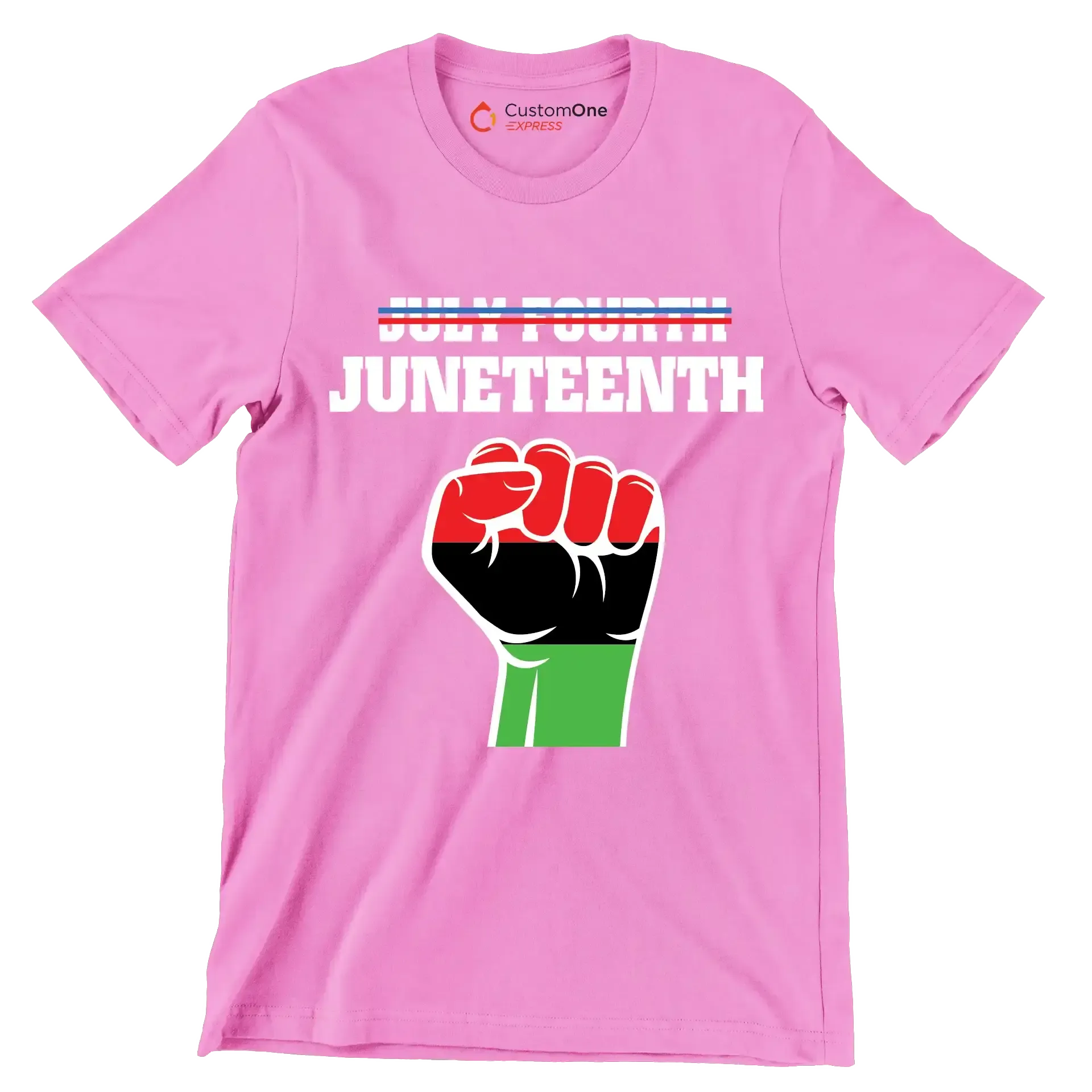 July fourth juneteenth - Martin Luther King T-Shirt-Pink-S-Custom One Express