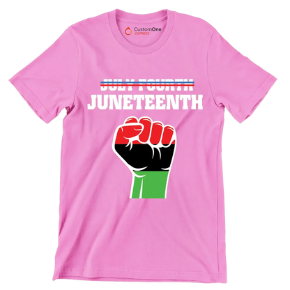 July fourth juneteenth - Martin Luther King T-Shirt-Pink-S-Custom One Express