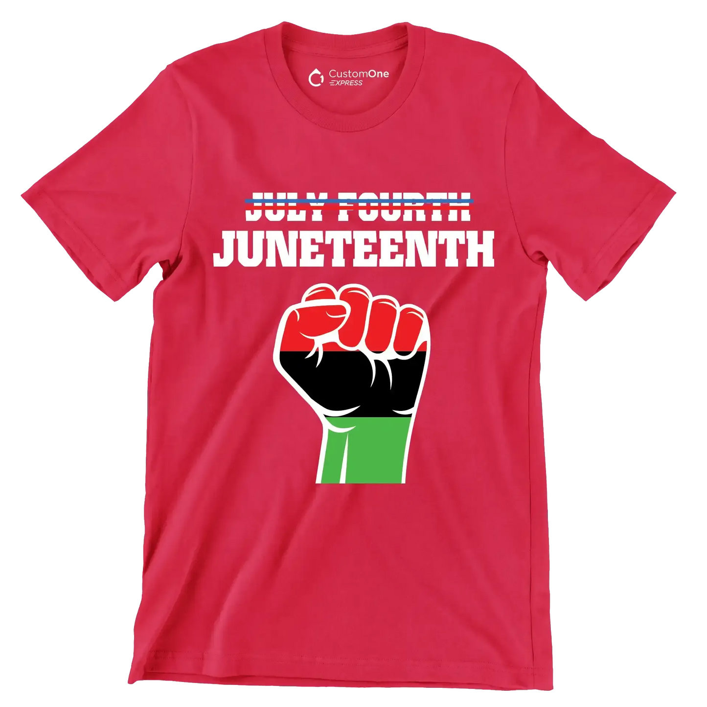 July fourth juneteenth - Martin Luther King T-Shirt-Red-S-Custom One Express