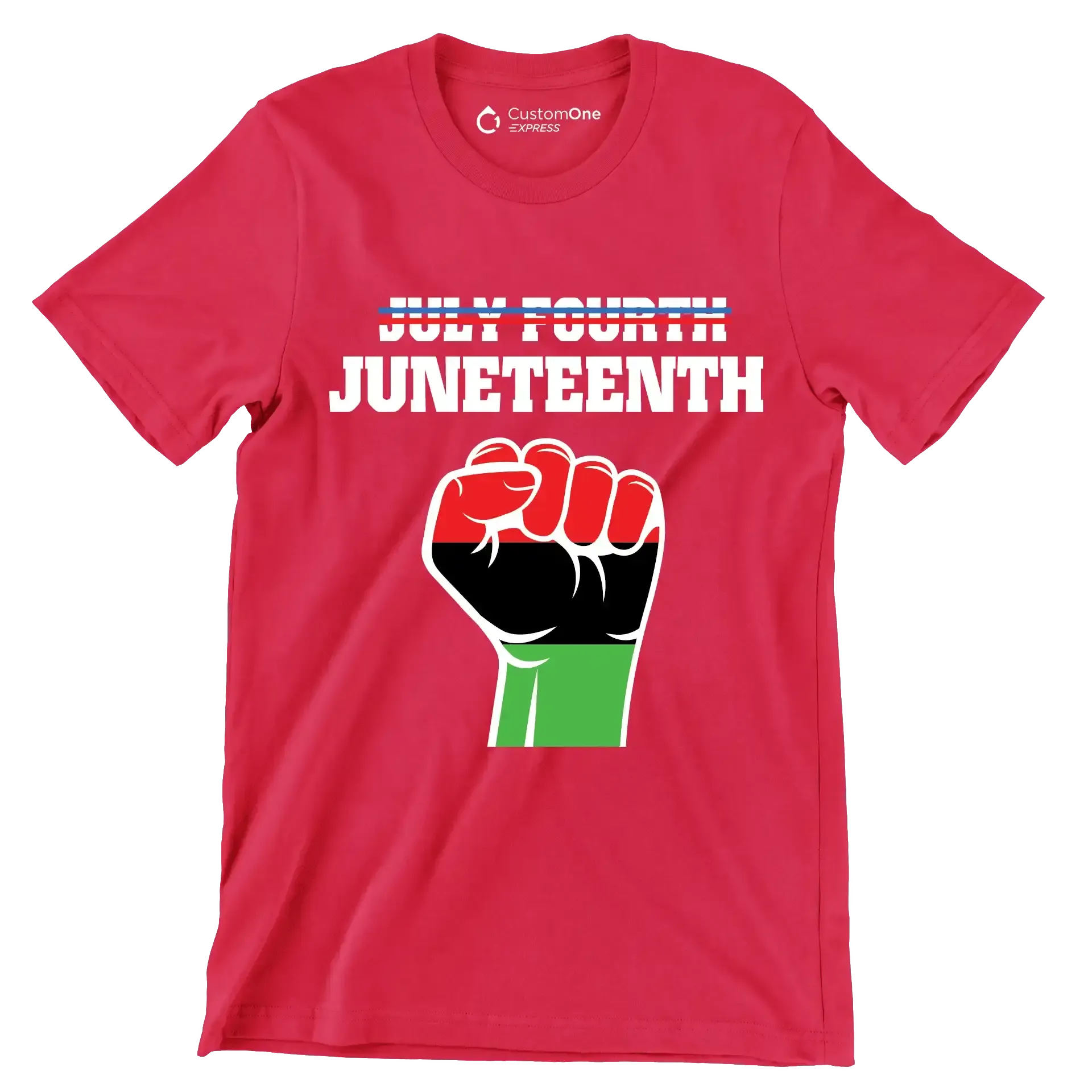 July fourth juneteenth - Martin Luther King T-Shirt-Red-S-Custom One Express