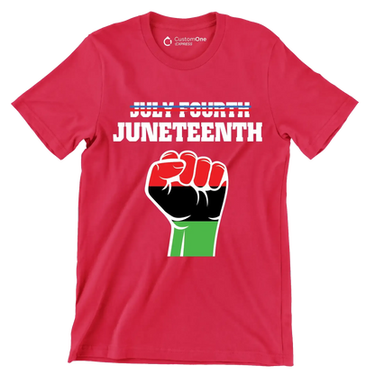 July fourth juneteenth - Martin Luther King T-Shirt-Red-S-Custom One Express