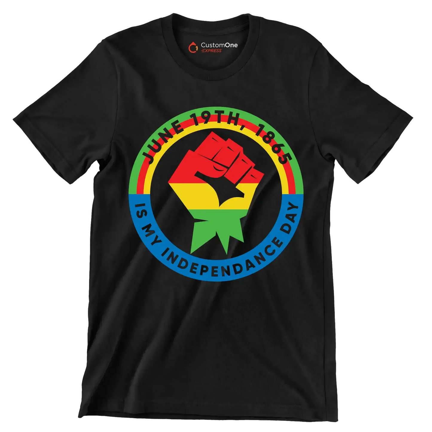 June 19th 1865 is my independence day - Martin Luther King T-Shirt-Black-S-Custom One Express
