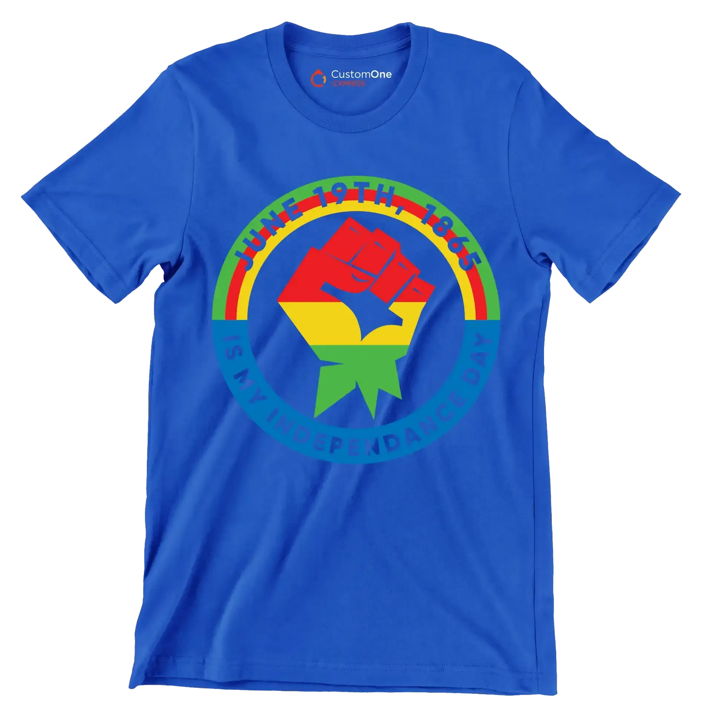 June 19th 1865 is my independence day - Martin Luther King T-Shirt-Blue-S-Custom One Express