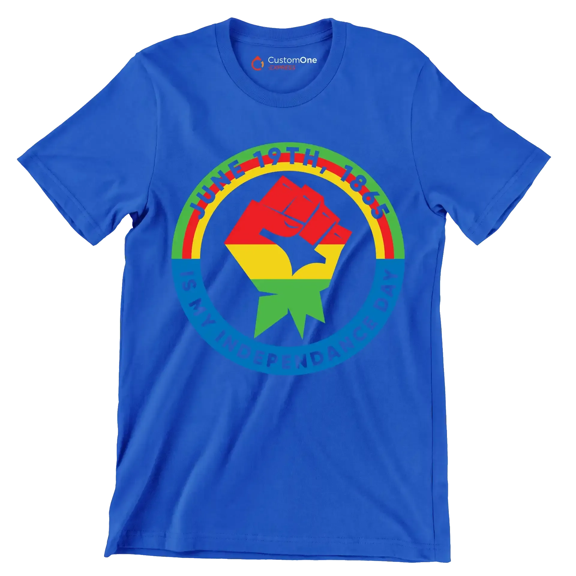 June 19th 1865 is my independence day - Martin Luther King T-Shirt-Blue-S-Custom One Express