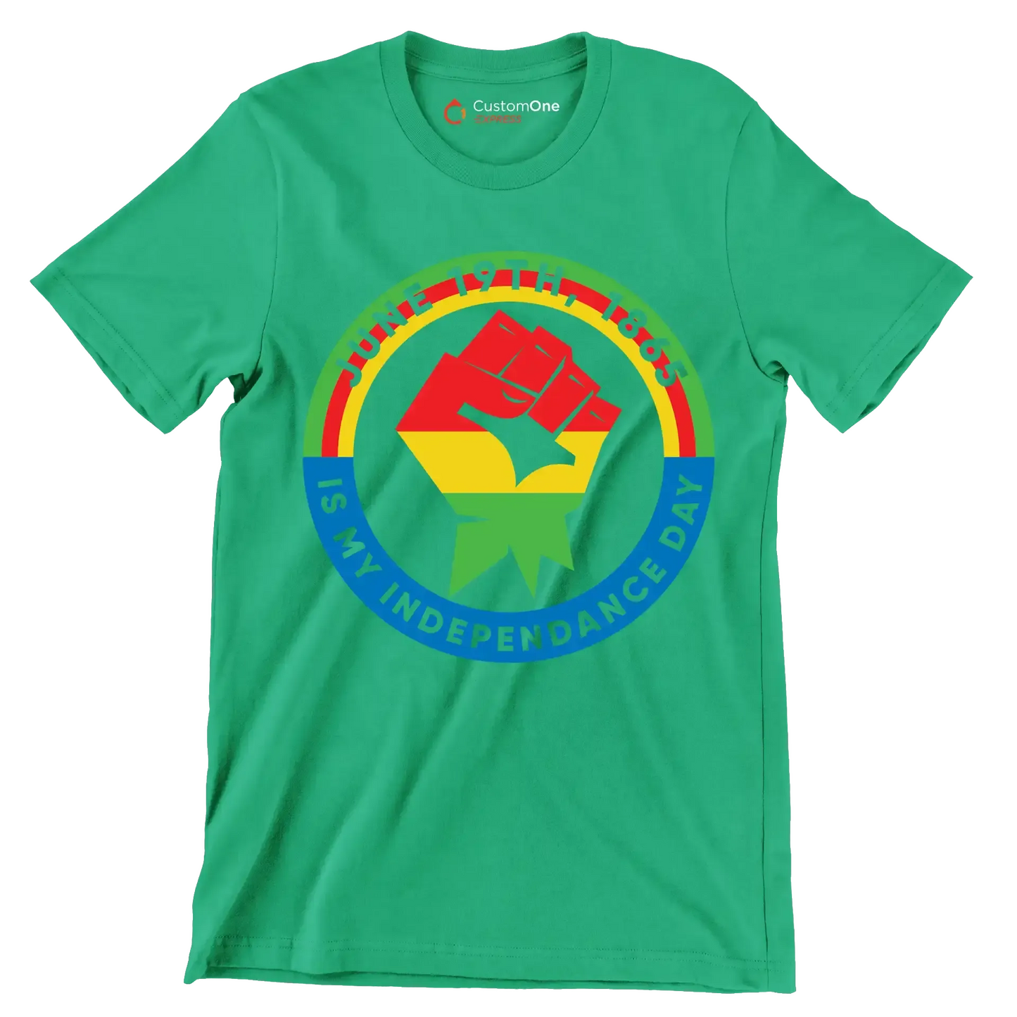 June 19th 1865 is my independence day - Martin Luther King T-Shirt-Green-S-Custom One Express