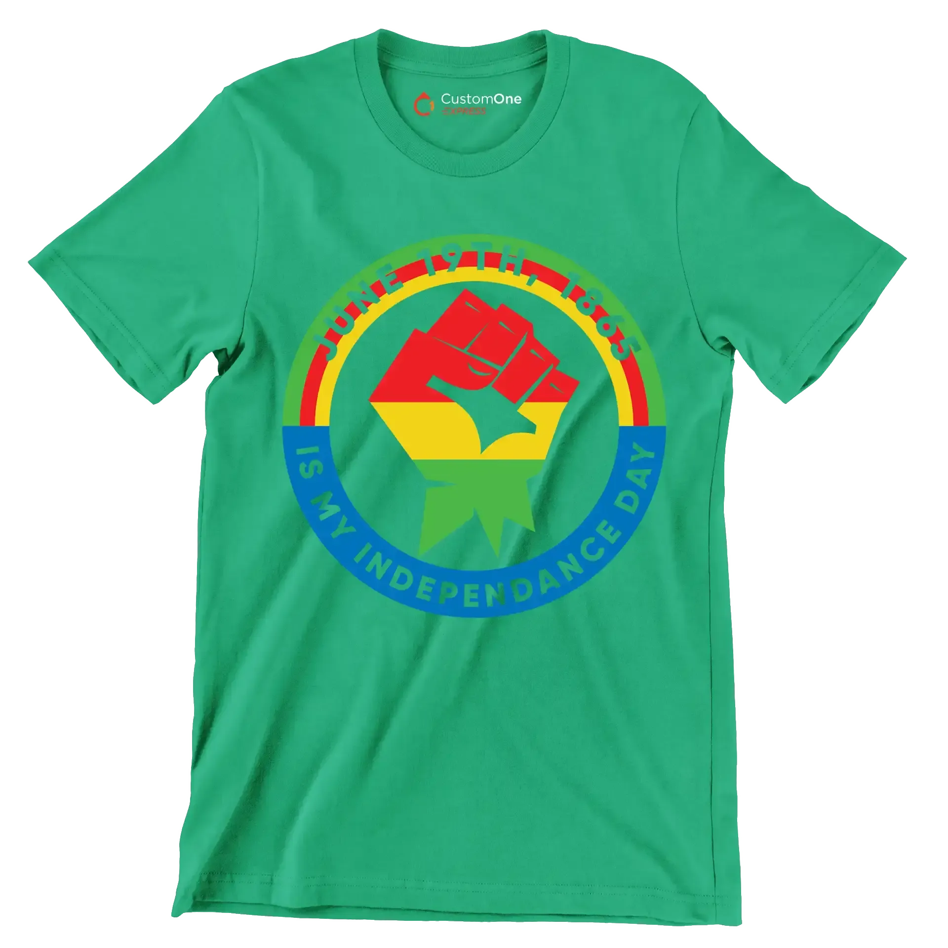 June 19th 1865 is my independence day - Martin Luther King T-Shirt-Green-S-Custom One Express