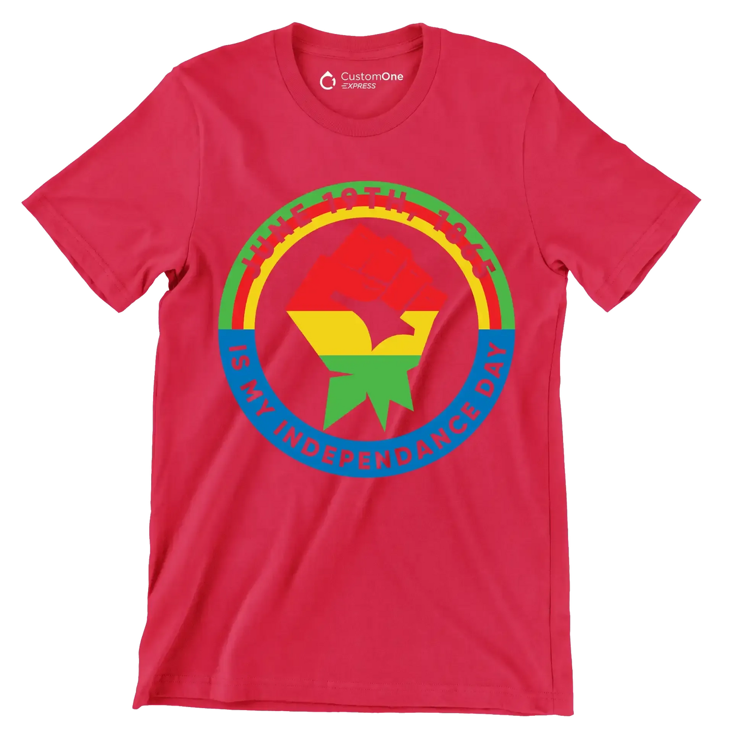 June 19th 1865 is my independence day - Martin Luther King T-Shirt-Red-S-Custom One Express
