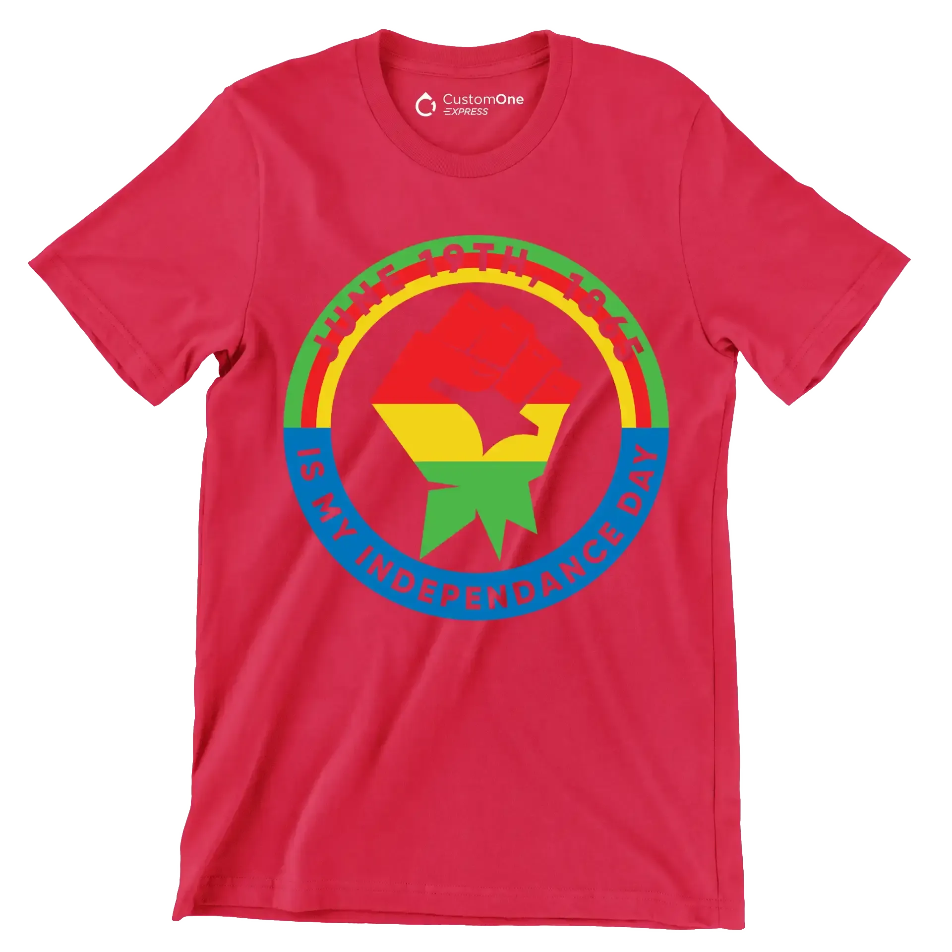 June 19th 1865 is my independence day - Martin Luther King T-Shirt-Red-S-Custom One Express