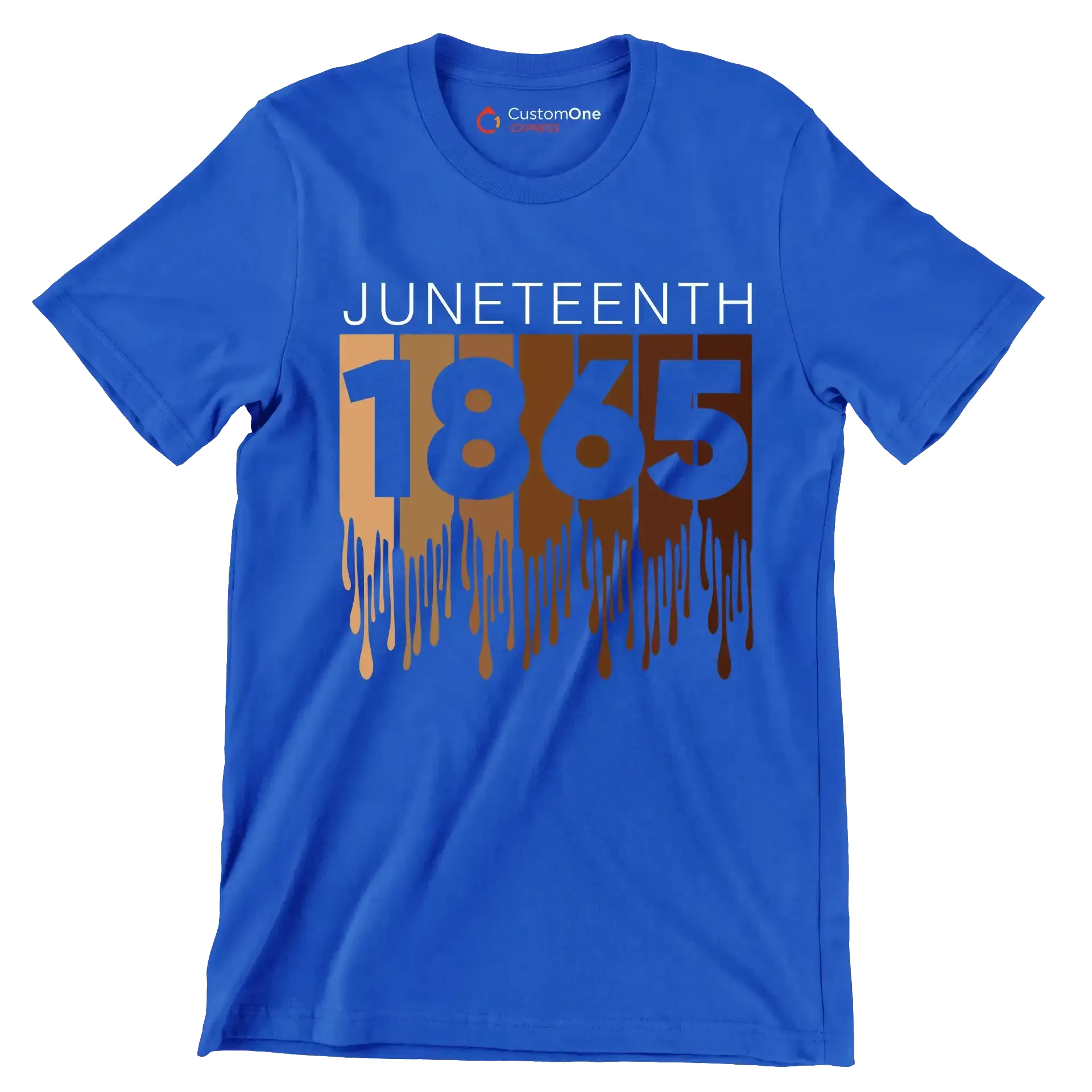 Juneteenth 1865 - Martin Luther King T-Shirt-Blue-S-Custom One Express