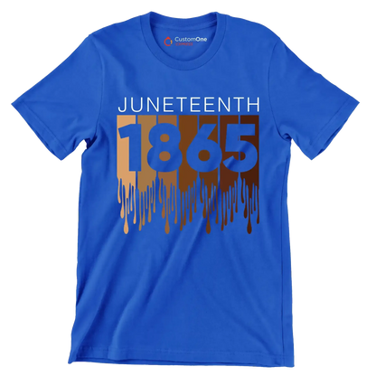 Juneteenth 1865 - Martin Luther King T-Shirt-Blue-S-Custom One Express