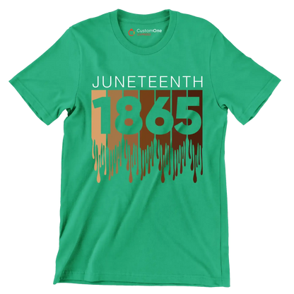 Juneteenth 1865 - Martin Luther King T-Shirt-Green-S-Custom One Express