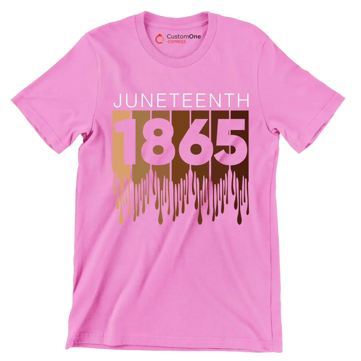 Juneteenth 1865 - Martin Luther King T-Shirt-Pink-S-Custom One Express
