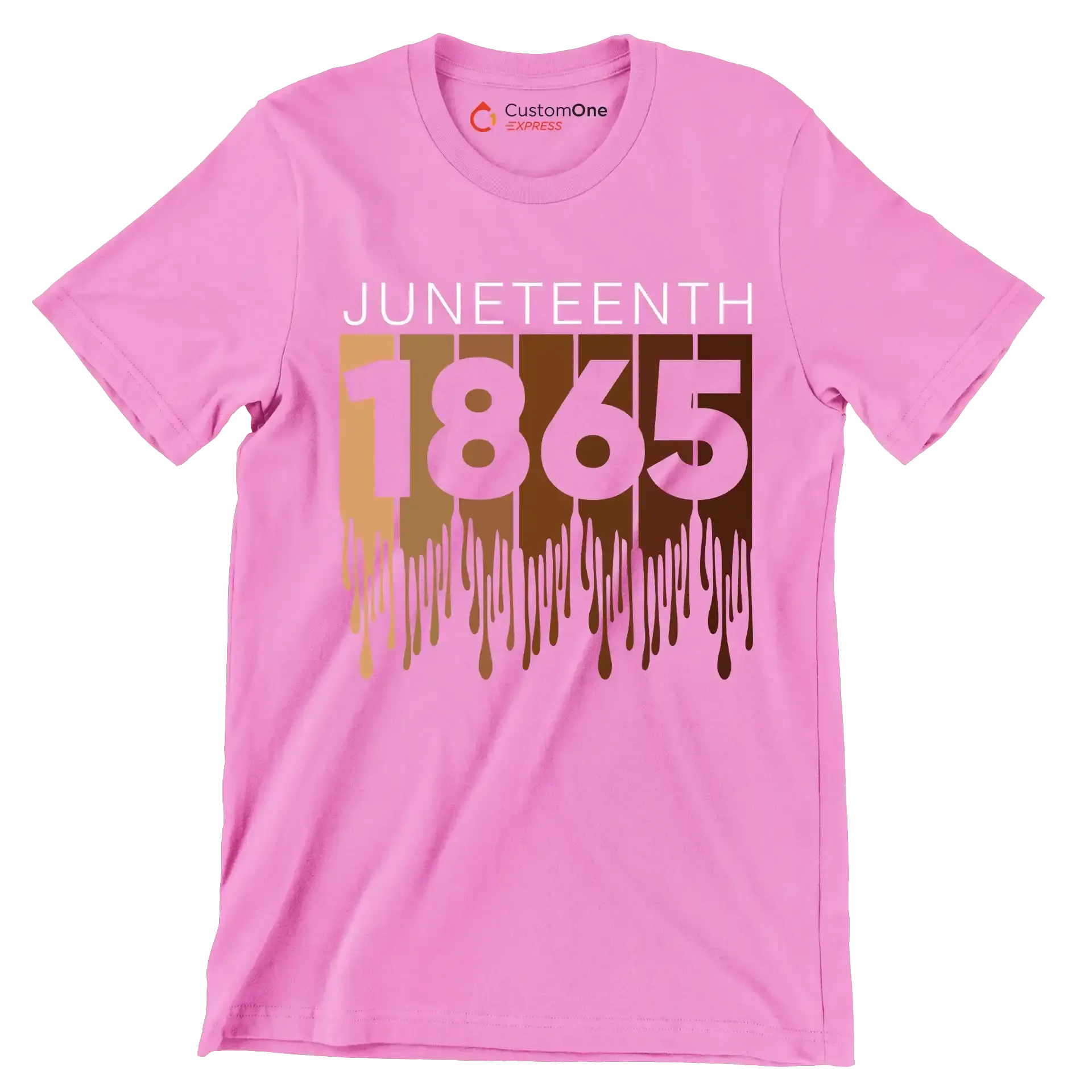 Juneteenth 1865 - Martin Luther King T-Shirt-Pink-S-Custom One Express