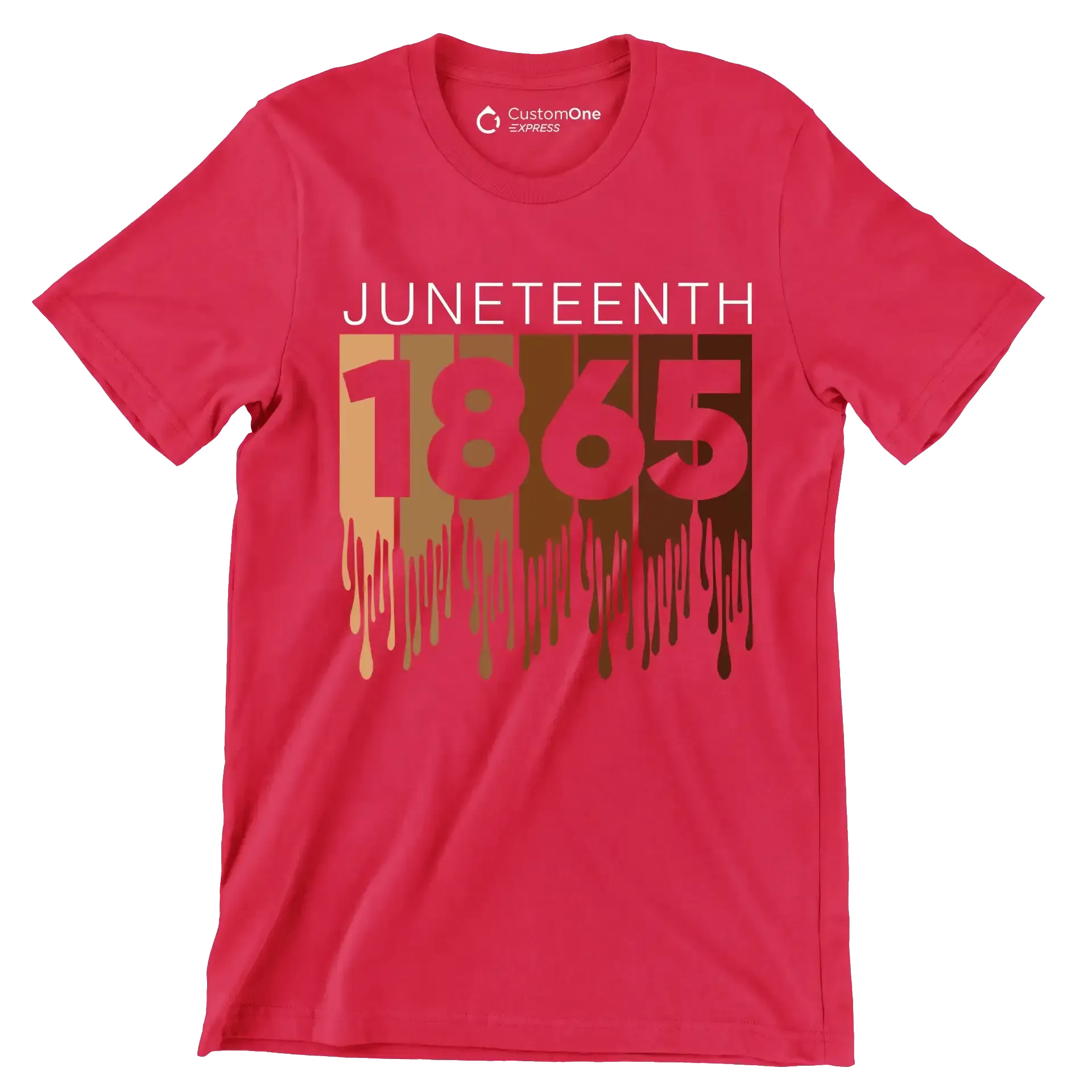 Juneteenth 1865 - Martin Luther King T-Shirt-Red-S-Custom One Express