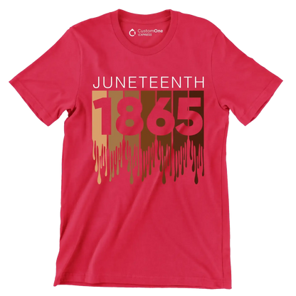 Juneteenth 1865 - Martin Luther King T-Shirt-Red-S-Custom One Express