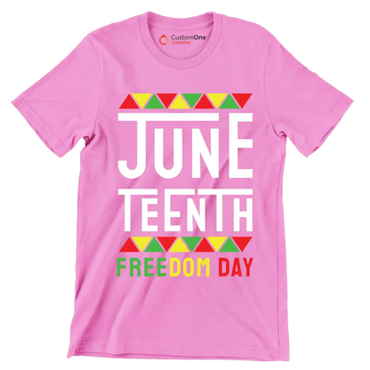 Juneteenth Freedom Day.jpg - Martin Luther King T-Shirt-Pink-S-Custom One Express