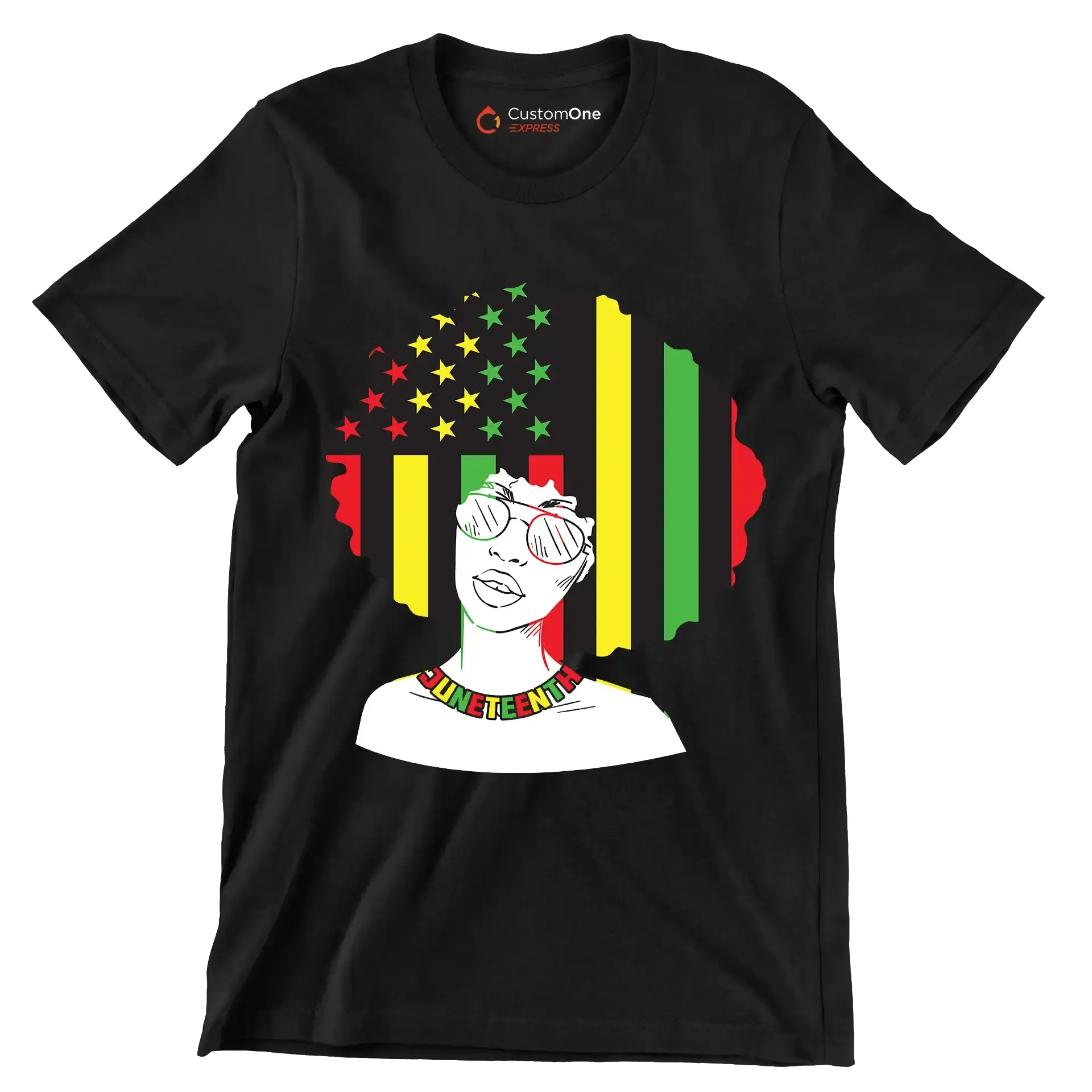 Juneteenth - Martin Luther King T-Shirt-Black-S-Custom One Express