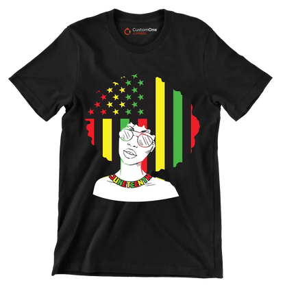 Juneteenth - Martin Luther King T-Shirt-Black-S-Custom One Express