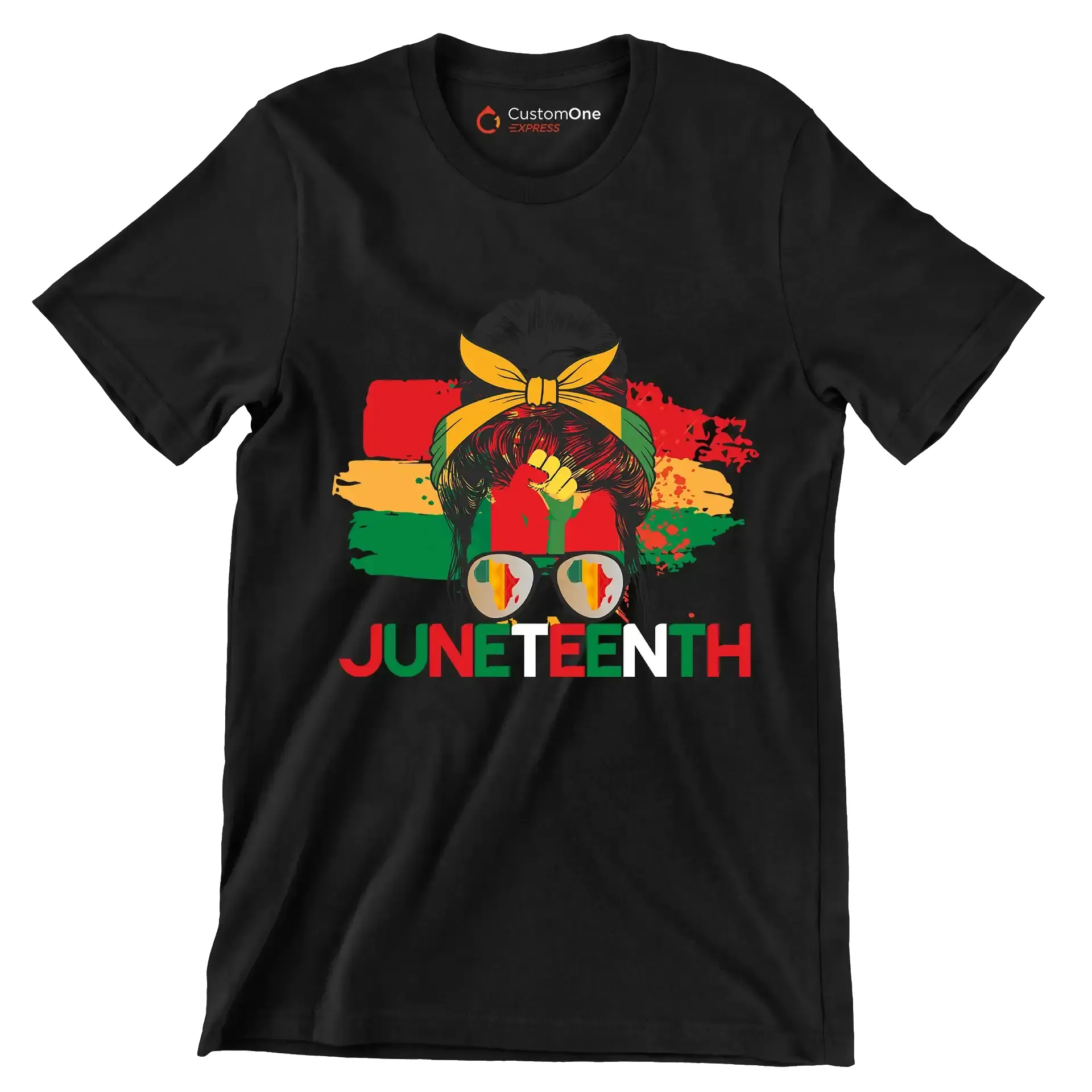 Juneteenth - Martin Luther King T-Shirt-Black-S-Custom One Express