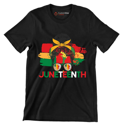 Juneteenth - Martin Luther King T-Shirt-Black-S-Custom One Express