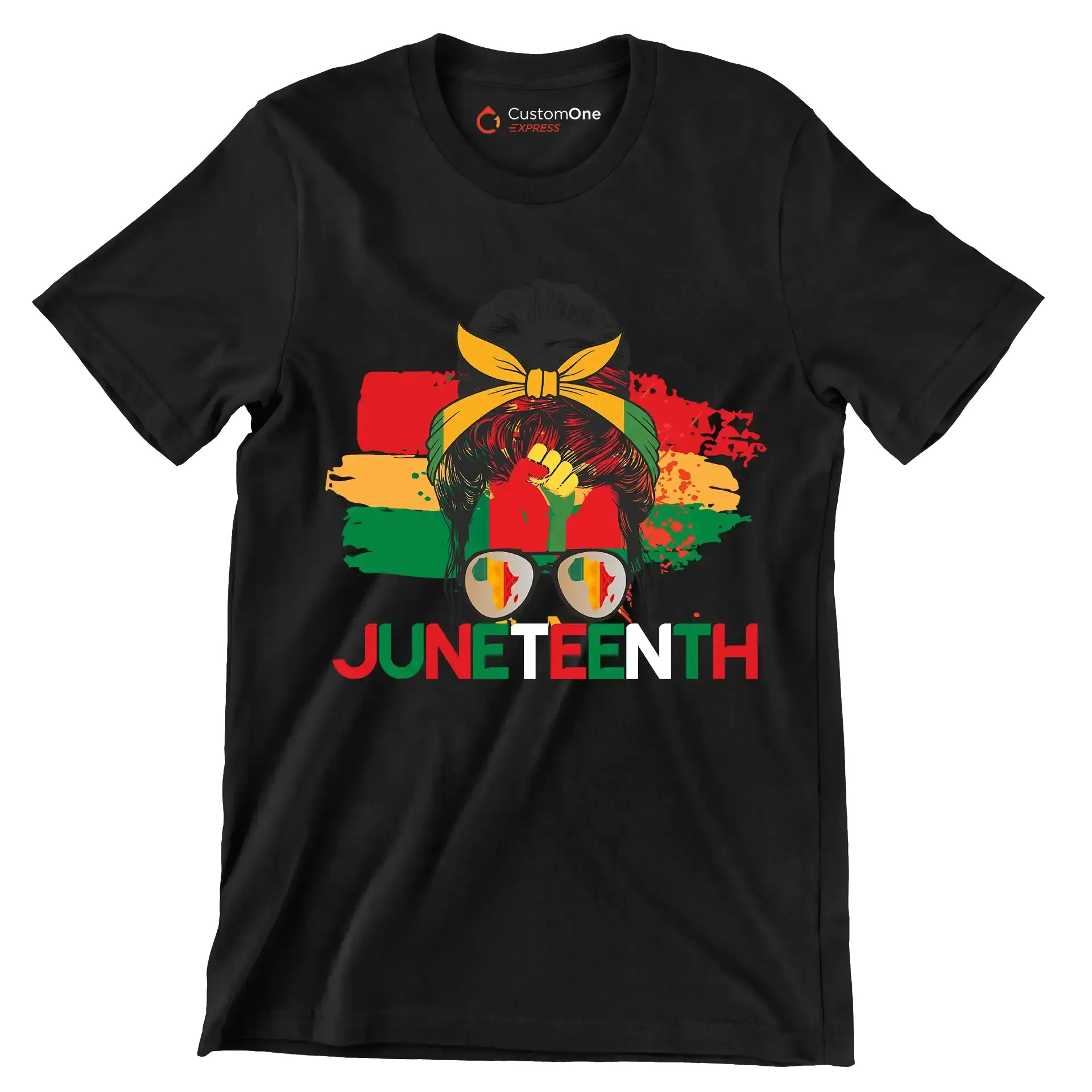 Juneteenth - Martin Luther King T-Shirt-Black-S-Custom One Express