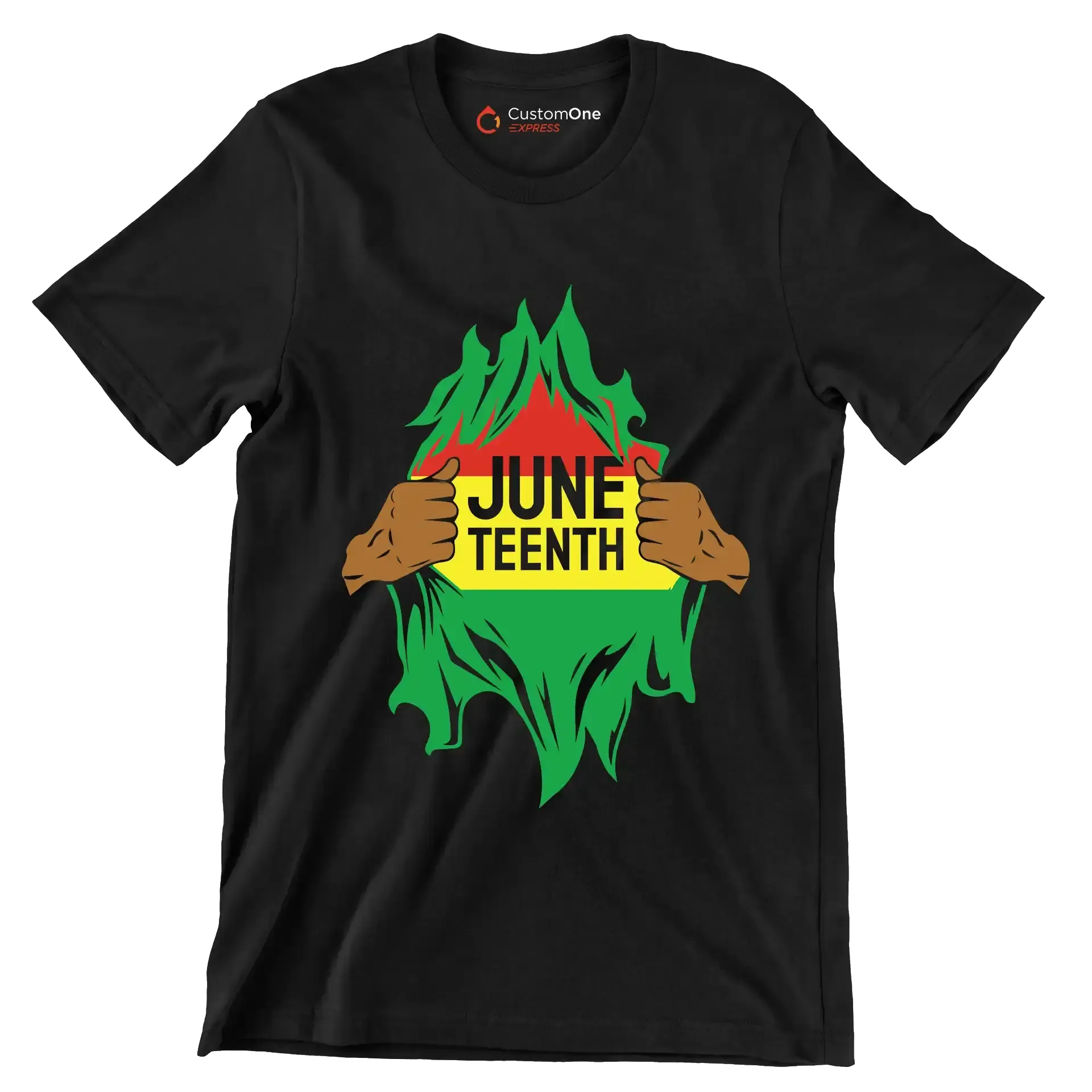 Juneteenth - Martin Luther King T-Shirt-Black-S-Custom One Express