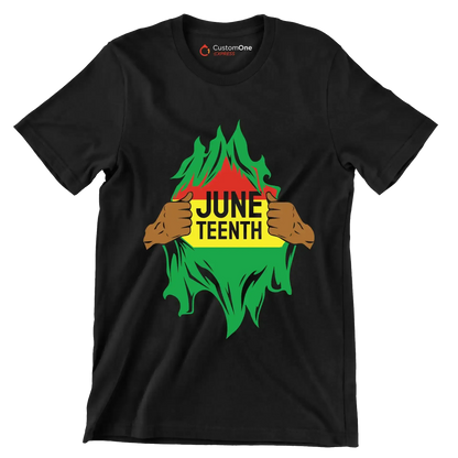 Juneteenth - Martin Luther King T-Shirt-Black-S-Custom One Express