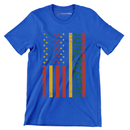Juneteenth - Martin Luther King T-Shirt-Blue-S-Custom One Express