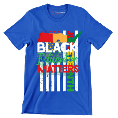 Juneteenth - Martin Luther King T-Shirt-Blue-S-Custom One Express