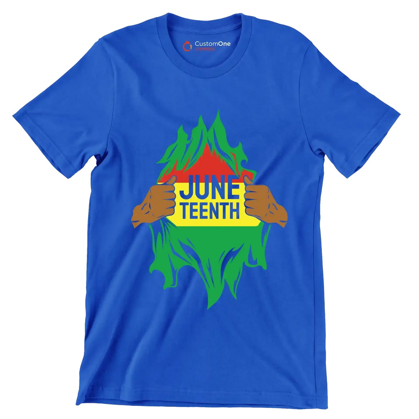 Juneteenth - Martin Luther King T-Shirt-Blue-S-Custom One Express
