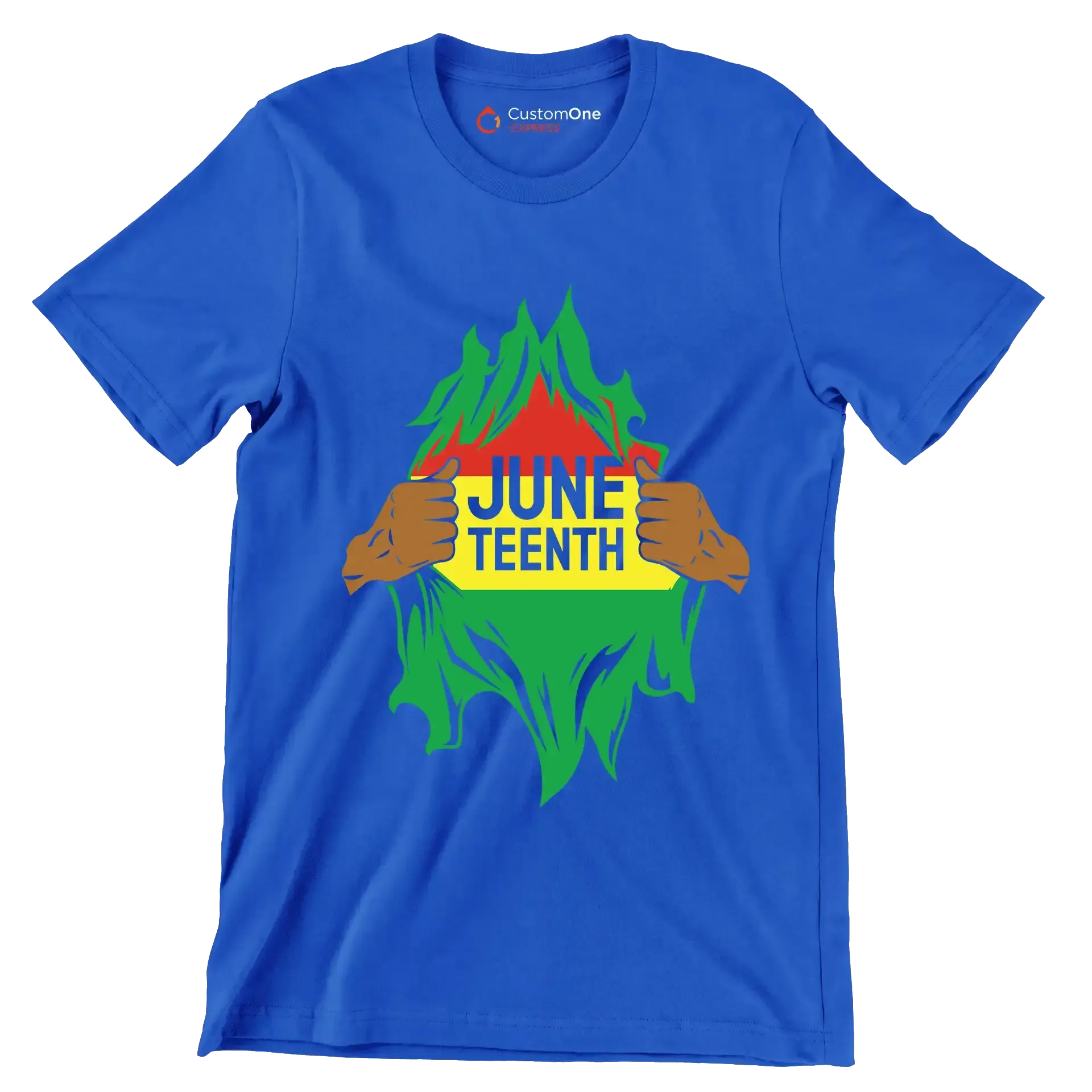 Juneteenth - Martin Luther King T-Shirt-Blue-S-Custom One Express