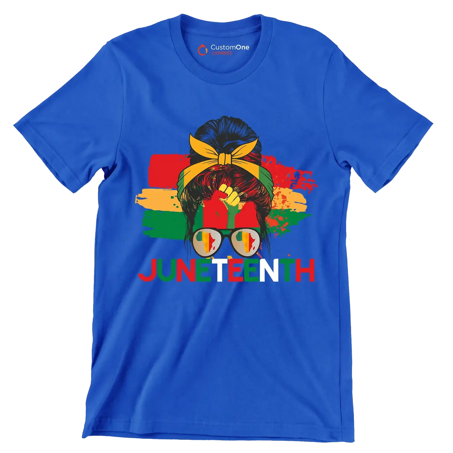 Juneteenth - Martin Luther King T-Shirt-Blue-S-Custom One Express