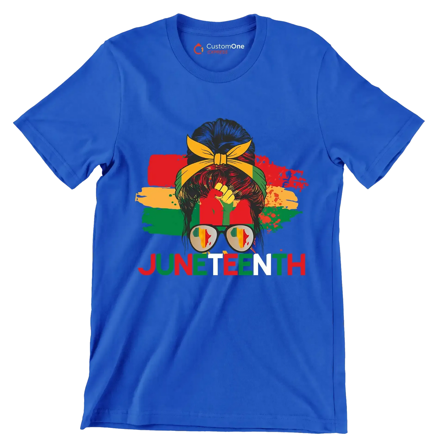 Juneteenth - Martin Luther King T-Shirt-Blue-S-Custom One Express