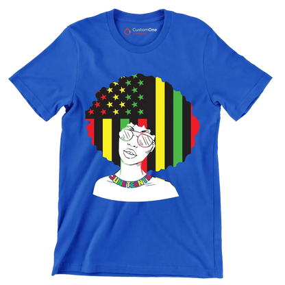 Juneteenth - Martin Luther King T-Shirt-Blue-S-Custom One Express