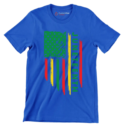 Juneteenth - Martin Luther King T-Shirt-Blue-S-Custom One Express