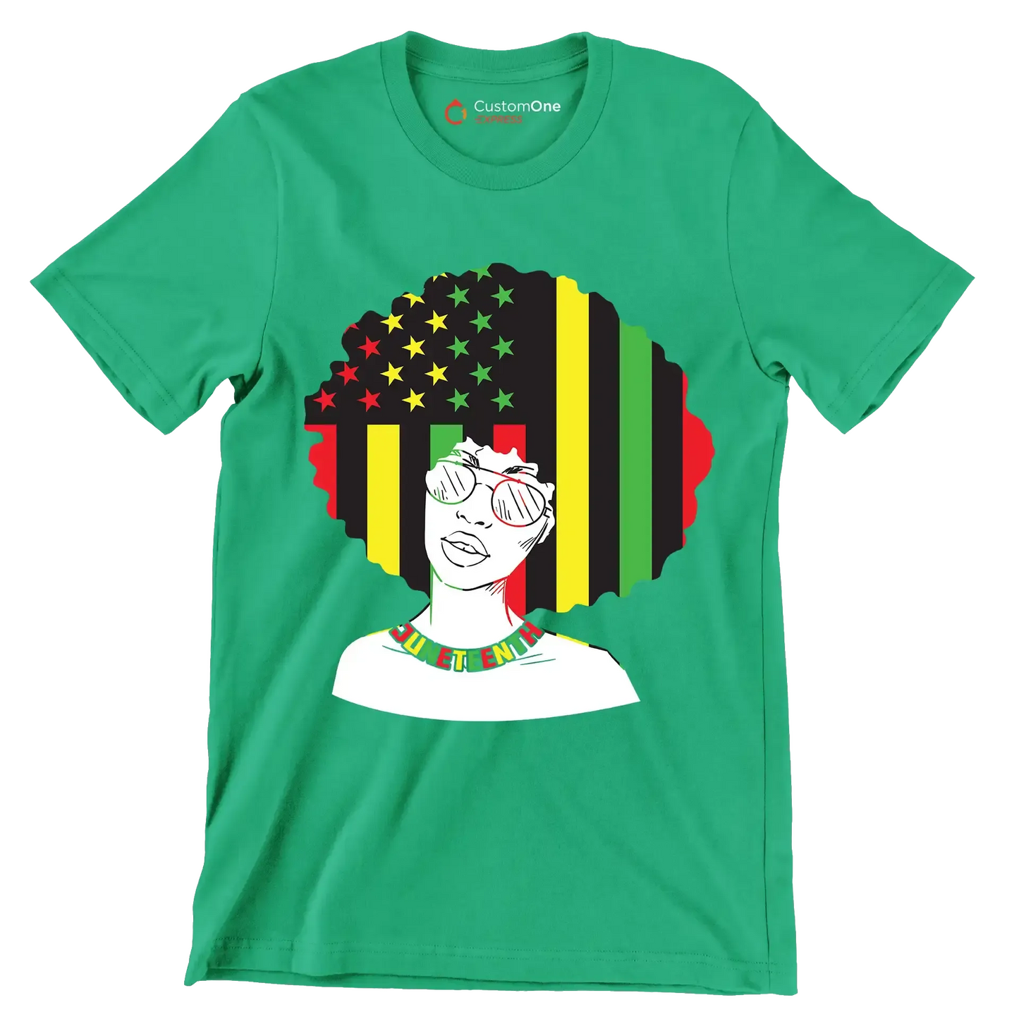 Juneteenth - Martin Luther King T-Shirt-Green-S-Custom One Express