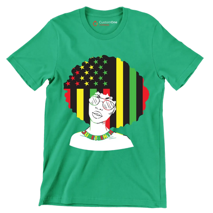 Juneteenth - Martin Luther King T-Shirt-Green-S-Custom One Express
