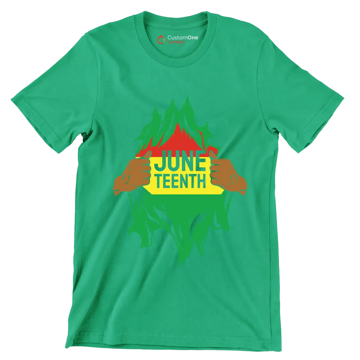 Juneteenth - Martin Luther King T-Shirt-Green-S-Custom One Express