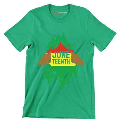 Juneteenth - Martin Luther King T-Shirt-Green-S-Custom One Express