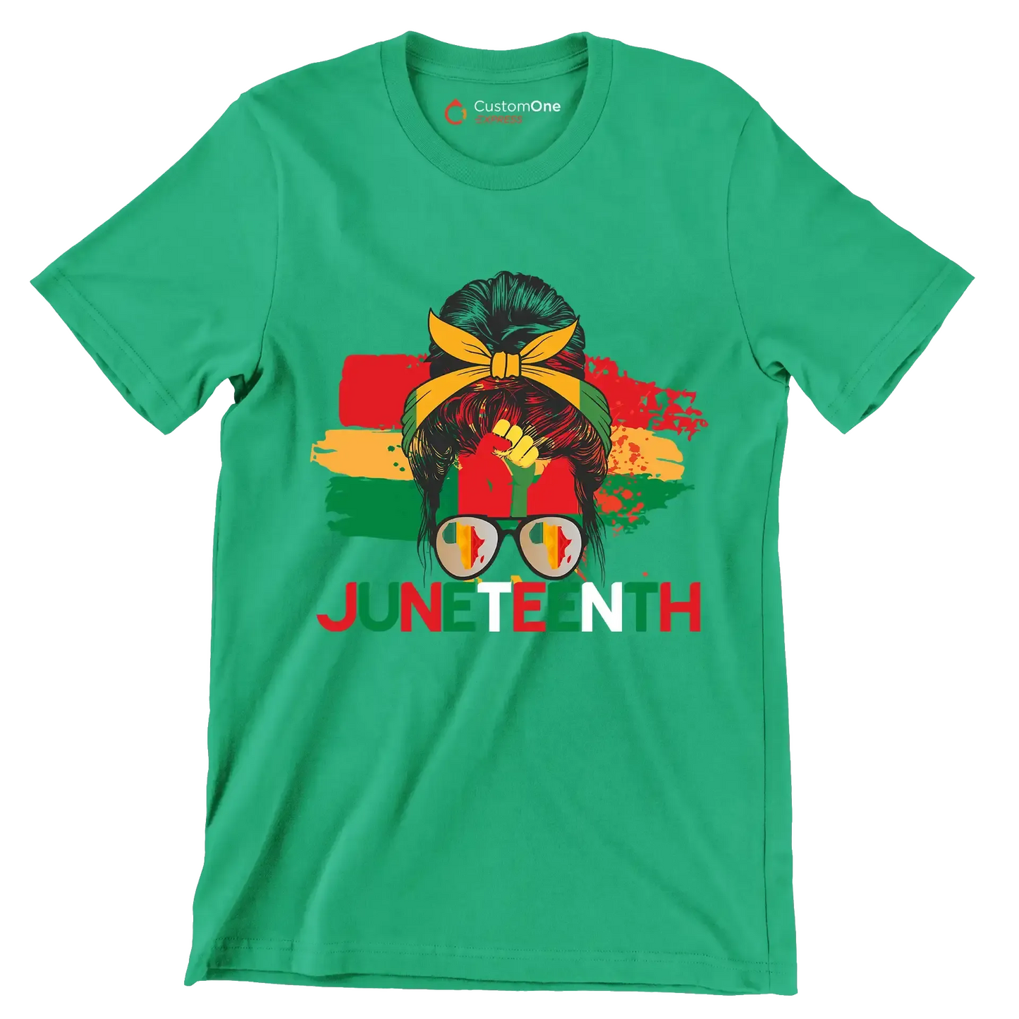 Juneteenth - Martin Luther King T-Shirt-Green-S-Custom One Express