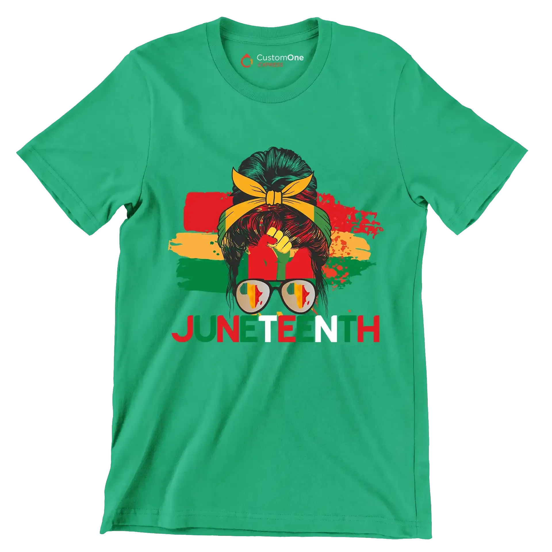 Juneteenth - Martin Luther King T-Shirt-Green-S-Custom One Express