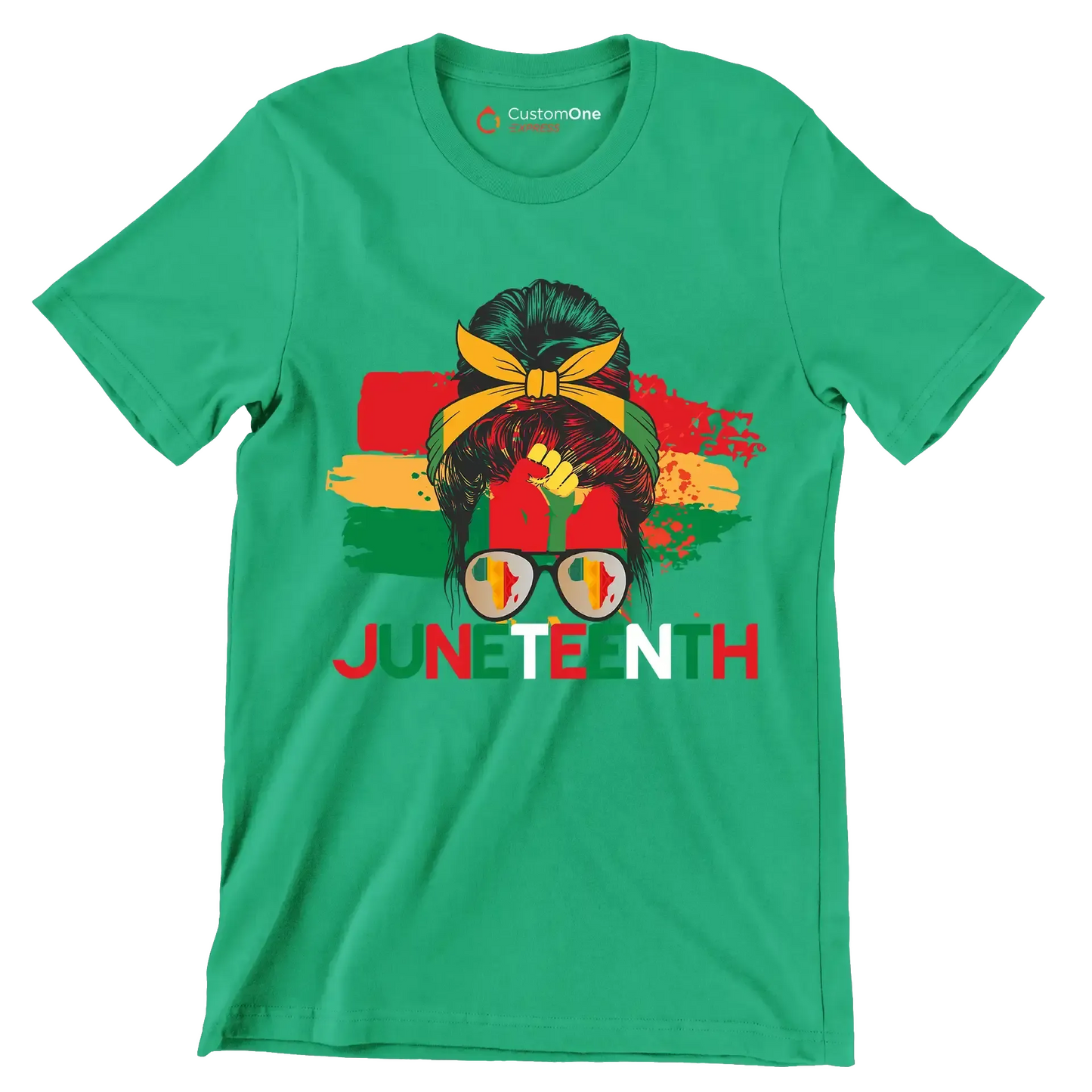 Juneteenth - Martin Luther King T-Shirt-Green-S-Custom One Express