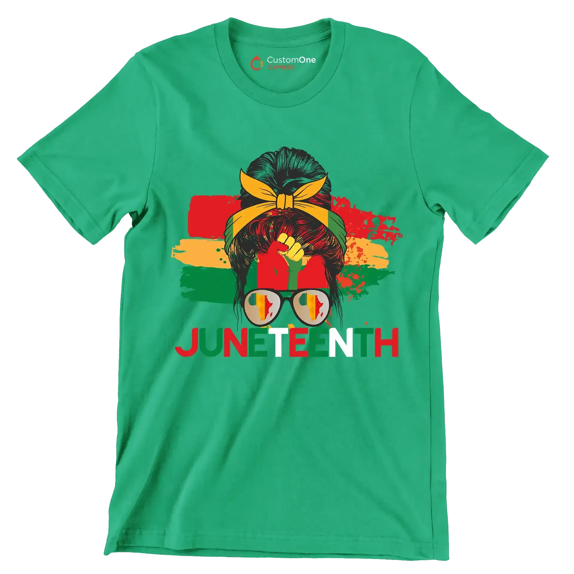 Juneteenth - Martin Luther King T-Shirt-Green-S-Custom One Express