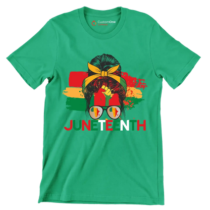 Juneteenth - Martin Luther King T-Shirt-Green-S-Custom One Express