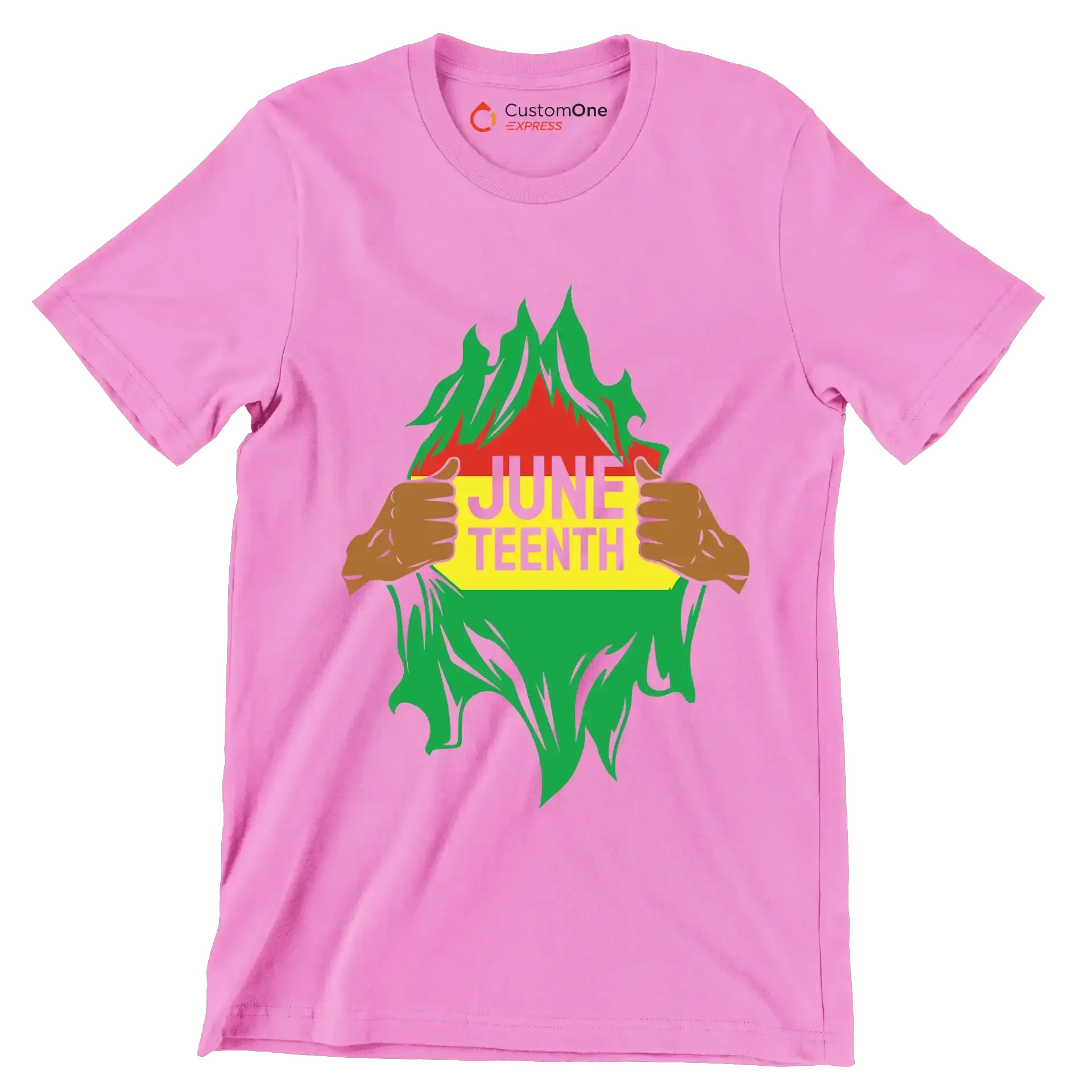 Juneteenth - Martin Luther King T-Shirt-Pink-S-Custom One Express